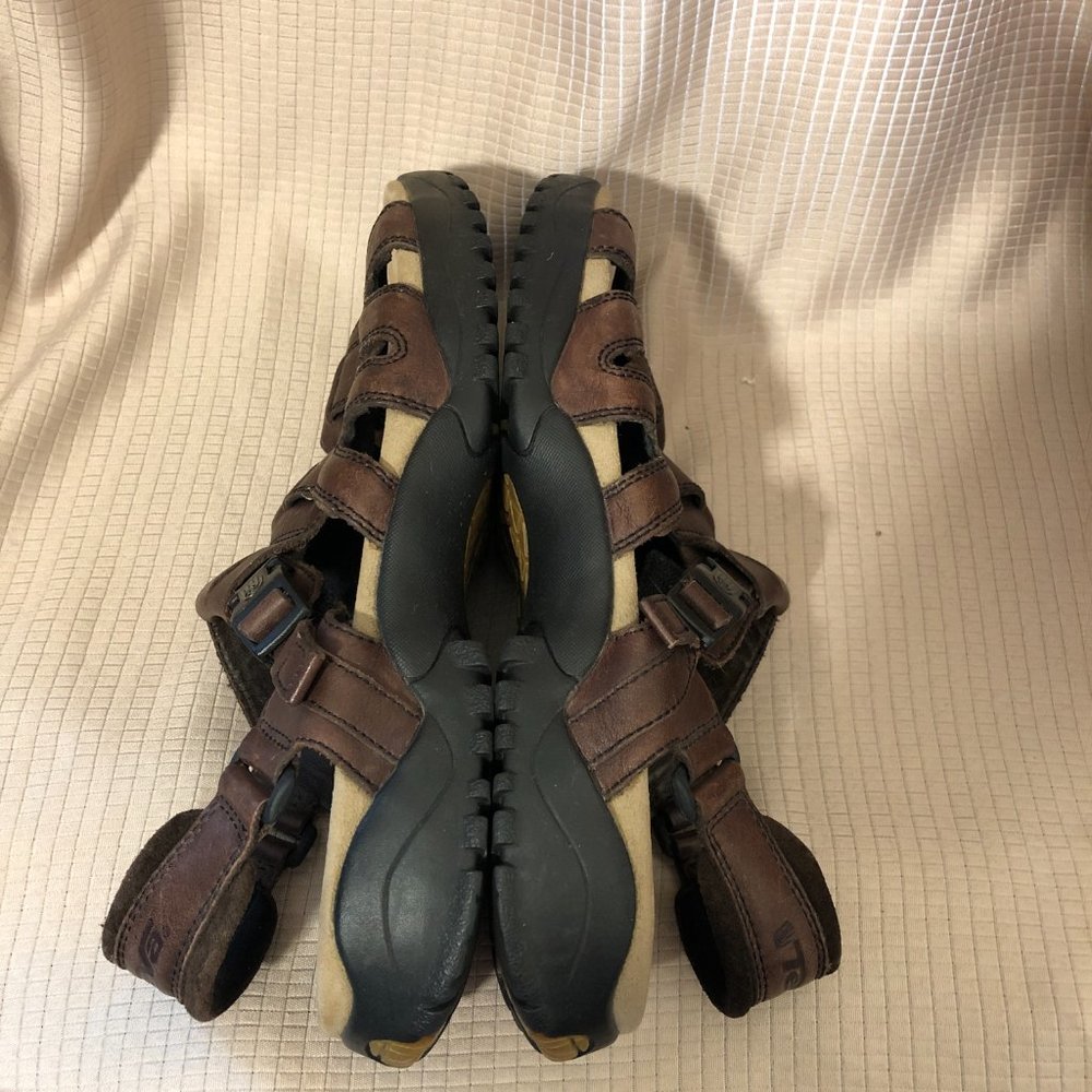 Teva Kimtah Size 12 Men\'s Leather Sandals Brown Teva Brown Leather Men Sandals, 12 - Gem main image 2